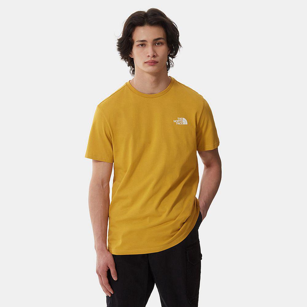 The North Face Simple Dome Ανδρικα T Shirt - Κίτρινα (ETRU65329)